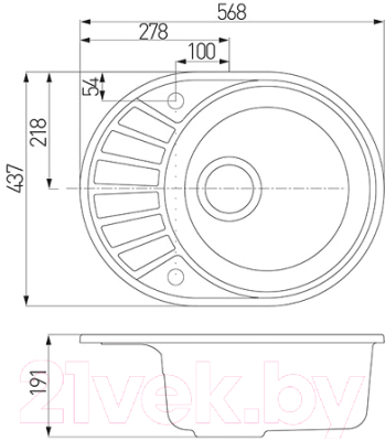 Мойка кухонная Акватон Чезана
