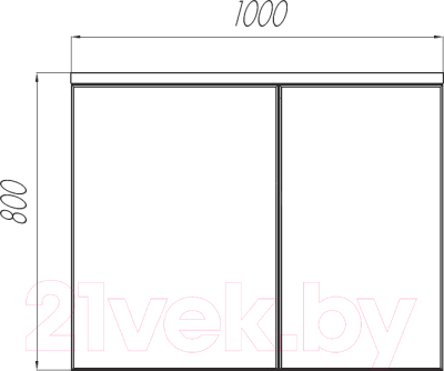 Шкаф с зеркалом для ванной Акватон Брук 100