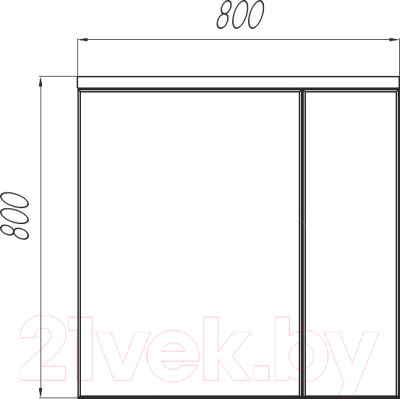 Шкаф с зеркалом для ванной Акватон Брук 80 (1A200602BC010)