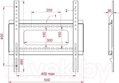 Кронштейн для телевизора PL 400.B