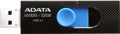 Usb flash накопитель A-data DashDrive UV320 32GB Black/Blue (AUV320-32G-RBKBL) - фото