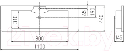 Умывальник Акватон Сиена М 110