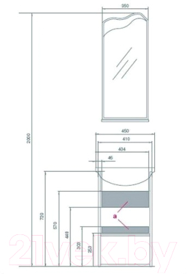 Шкаф для ванной Акватон Колибри