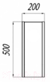 Шкаф-полупенал для ванной Акватон Брук 20 (1A201703BCDF0)