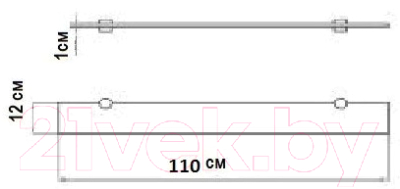 Полка для ванной Акватон 110 (1A110503XX010)