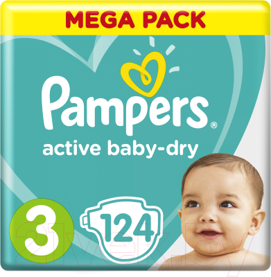 Подгузники детские Pampers Active Baby-Dry 3 Midi - фото