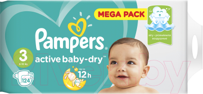 Подгузники детские Pampers Active Baby-Dry 3 Midi