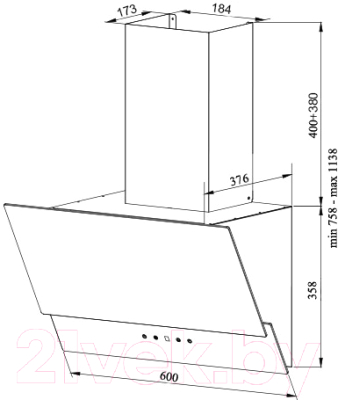 Вытяжка наклонная Grand Gloucester 60