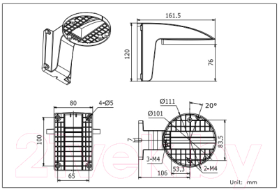 Кронштейн для камер видеонаблюдения Hikvision DS-1258ZJ