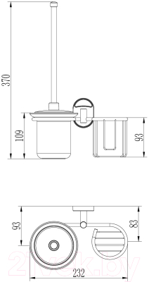 Ершик для унитаза Ledeme L1910-1