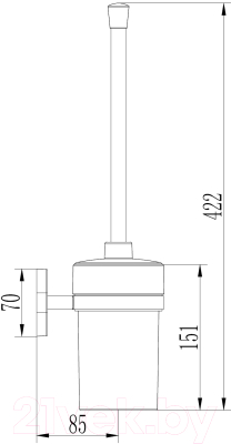 Ершик для унитаза Ledeme L1910-2