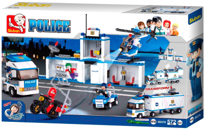 Конструктор Sluban Полицейский грузовик / M38-B0376