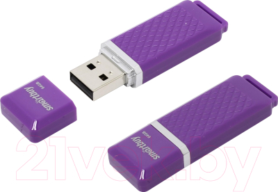 USB flash накопитель SmartBuy Quartz Violet 64GB (SB64GBQZ-V) - фото