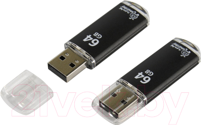 USB flash накопитель SmartBuy 64GB V-Cut Black (SB64GBVC-K) - фото