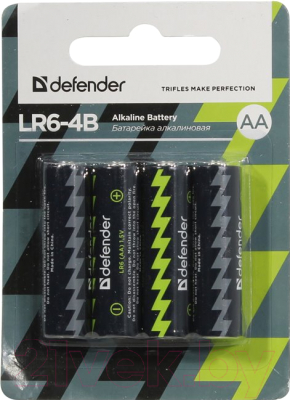 Комплект батареек Defender LR6-4B / 56012 - фото