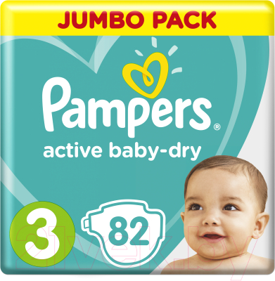 Подгузники детские Pampers Active Baby-Dry 3 Midi - фото