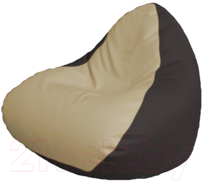 Бескаркасное кресло Flagman Relax P2.3-46 (светло-бежевый/черный) - фото