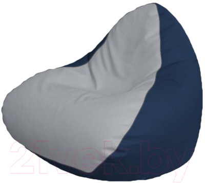 Бескаркасное кресло Flagman Relax P2.3-58 (белый/синий) - фото