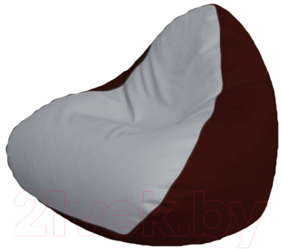 Бескаркасное кресло Flagman Relax P2.3-63 (белый/бордовый) - фото