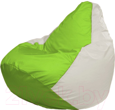 Бескаркасное кресло Flagman Груша Макси Г2.1-183 (салатовый/белый) - фото
