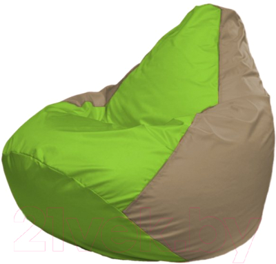 Бескаркасное кресло Flagman Груша Макси Г2.1-186 (салатовый/темно-бежевый) - фото