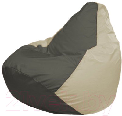 Бескаркасное кресло Flagman Груша Макси Г2.1-366 (темно-серый/серый) - фото