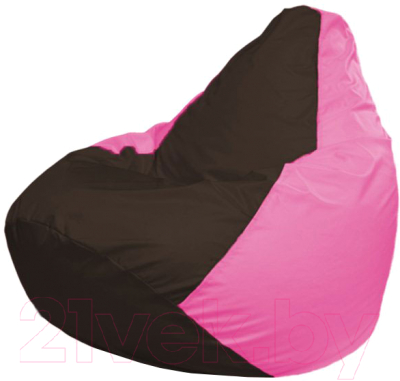 Бескаркасное кресло Flagman Груша Макси Г2.1-409 (коричневый/розовый) - фото