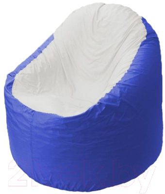 Бескаркасное кресло Flagman Bravo B1.1-26 (белый/синий) - фото