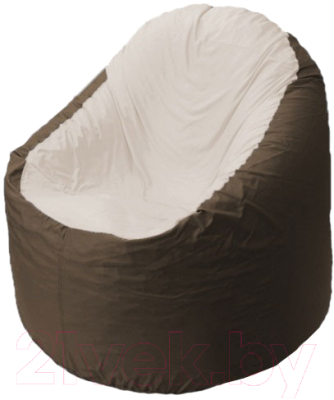 Бескаркасное кресло Flagman Bravo B1.1-27 (белый/коричневый) - фото