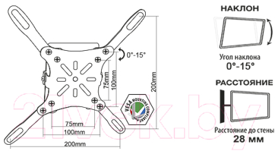 Кронштейн для телевизора Electric Light КБ-01-65
