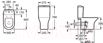 Унитаз напольный Roca Leon 342649000