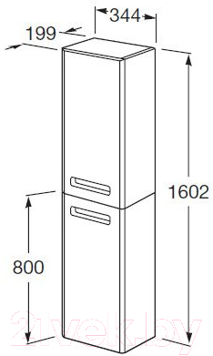 Шкаф-пенал для ванной Roca The Gap / ZRU9302884