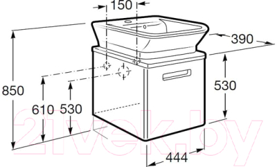 Тумба под умывальник Roca The Gap ZRU9302880