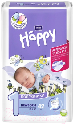 Подгузники детские Bella Baby Happy Start Newborn Air 2-5кг - фото