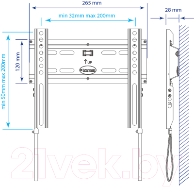 Кронштейн для телевизора Kromax Flat-5