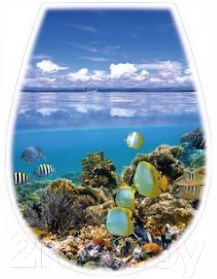 Сиденье для унитаза Bisk Lilia Foto 04154 (океан) - фото