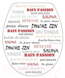 Сиденье для унитаза Bisk Yucca Foto 05014 (слова) - фото