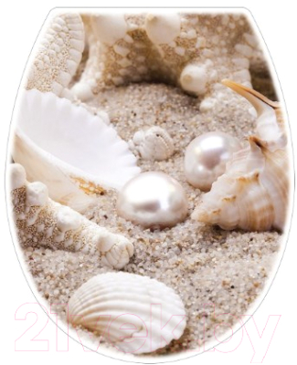 Сиденье для унитаза Bisk Iris Foto 05830 (жемчужина) - фото