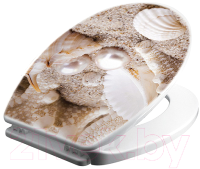 Сиденье для унитаза Bisk Iris Foto 05830 (жемчужина)