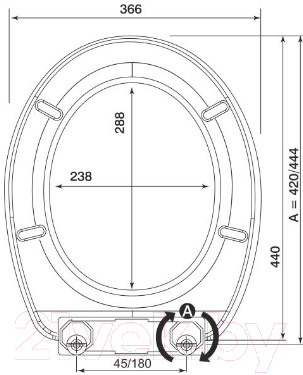 Сиденье для унитаза Bisk Lilia 80302 (белый)