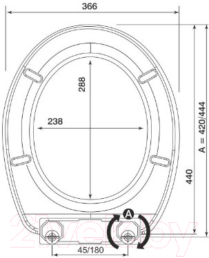 Сиденье для унитаза Bisk Lilia Foto 80378 (рыба)