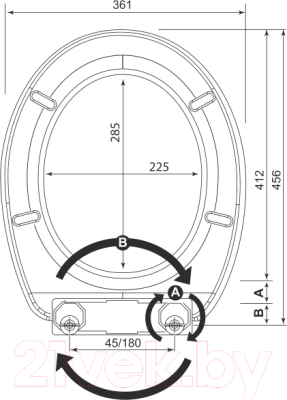 Сиденье для унитаза Bisk Iris 80902 (белый)