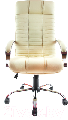 Кресло офисное Деловая обстановка Атлант Хром кожа люкс