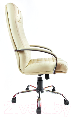 Кресло офисное Деловая обстановка Атлант Хром кожа люкс