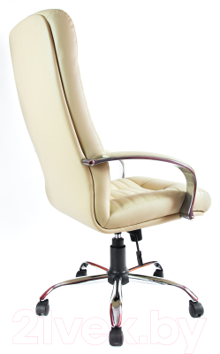 Кресло офисное Деловая обстановка Атлант Хром кожа люкс