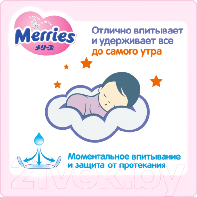 Подгузники-трусики детские Merries Big XL