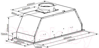 Вытяжка скрытая Maunfeld Crosby Light 70