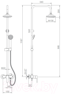Душевая система Ledeme L2409