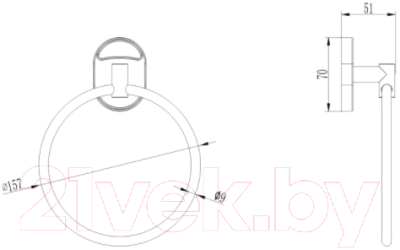 Кольцо для полотенца Ledeme L3504