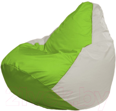 Бескаркасное кресло Flagman Груша Мега Г3.1-183 (салатовый/белый) - фото